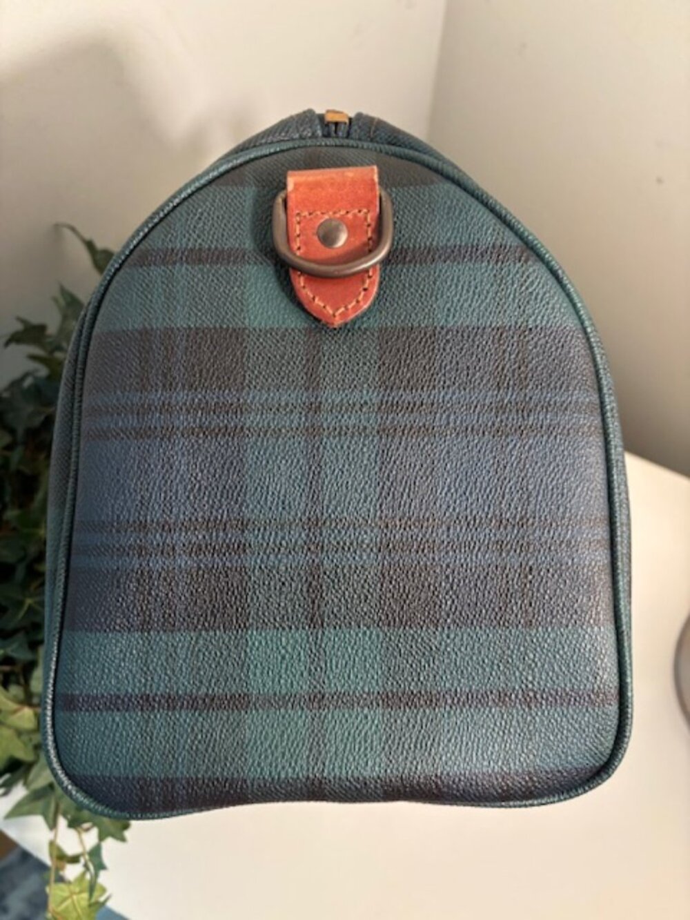 Polo Ralph Lauren Blackwatch Tartan Boston Bag-Vintage 💚💙GREEN / NAVY - Picture 6 of 13